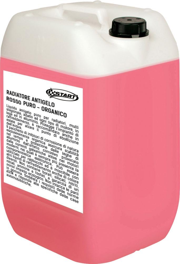 Start Líquido anticongelante para radiadores Long Life, rojo, 25 kg, protección contra heladas, universal para coches y vehículos, líquido concentrado de motor de alto rendimiento