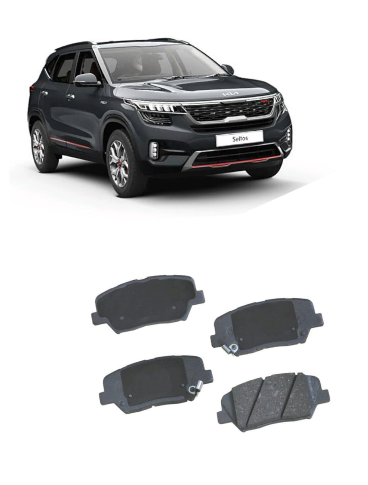 Kia seltos front disc brake pad set of 4-image-29