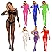Produktbild Pageantry Unterwäsche Damen Jumpsuit Lange Spitze Sexy Bodycon, Frauen Overalls Dessous Fischnetz Halter Babydoll Nachtwäsche Transparenter Bodystockings Perspektive (Einheitsgröße, Schwarz #3)