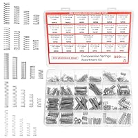 300 Stück Spiralfedern Druckfedern Sortiment Kit, Edelstahl Zugfedern Set, Spannfedern, 23 Größen Edelstahl Druckfeder Set, Mechanische Metall Kleine Feder Springs für Werkzeuge Zuhause Autos DIY