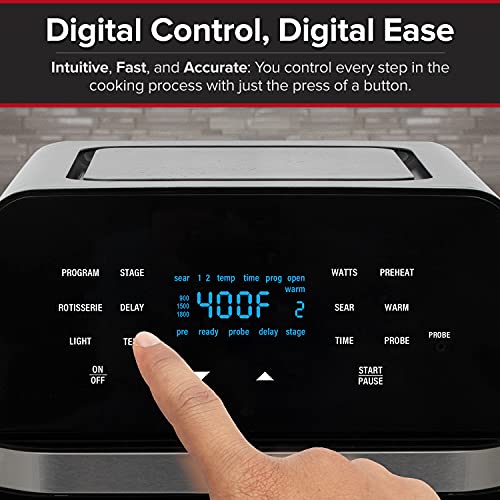 NUWAVE Brio Air Fryer Smart Oven, 15.5-Qt X-Large Family Size, Countertop Convection Rotisserie Grill Combo, Non-Stick…