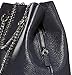 Lacoste Women's Leather Croc Chain Top Handle Shoulder Bag, Blue Nocturne/Blue, One Size