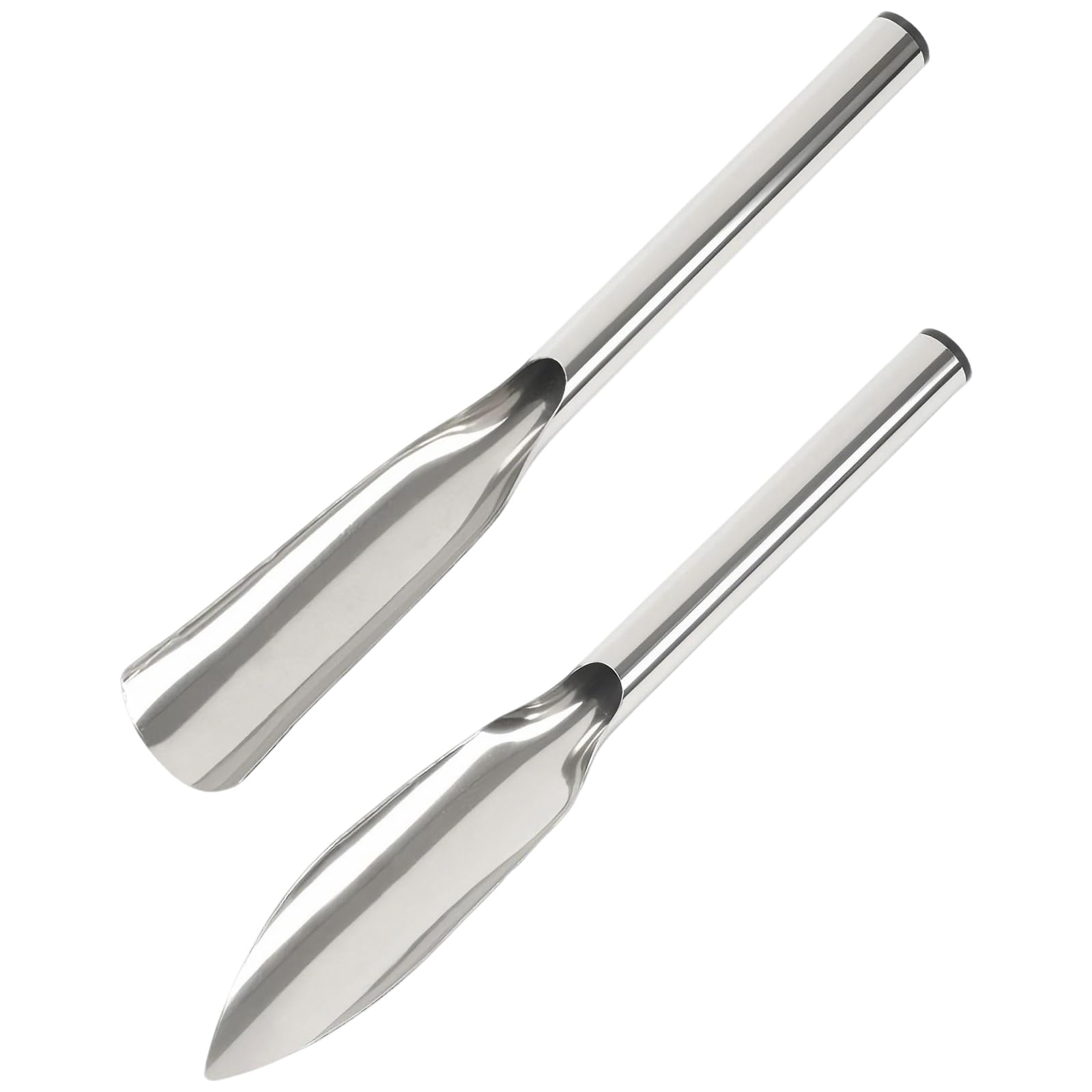 Satiskid 2PCS Garden Trowel Set, Stainless Steel Hand Shovel, Rust-Resistant Flat Trowel & Pointed Shovel for Planting, Weeding, Digging Soil, Loosening Earth, Seedling Transplanting