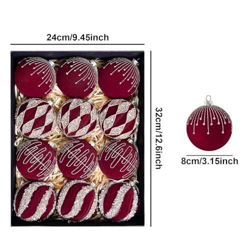 Boules de Noël en velours pour illuminer votre salon et votre cheminée - 6