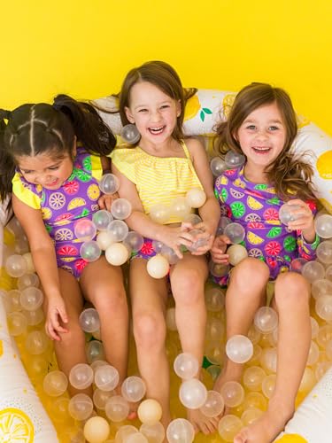 Image of RuffleButts Baby /Toddler Girls Scalloped Long Sleeve Rash Guard 2-Piece UPF50+ Sun Protected Swimsuit