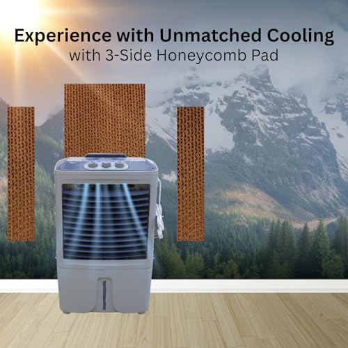 Image of KILA 65 Litre Desert Air Cooler with 3-Side Honeycomb Pads, Ice Chamber, 3-Speed Control