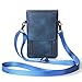 Produktbild Damen Umhängetasche mit Reißverschluss, schmal, für Samsung Galaxy Note 10 / A10e / A20 / A50 / Motorola One Action / E6 / Xiaomi RedMi Note 8 / Mi A3 / Google Pixel 3a / LG K40 (blau)