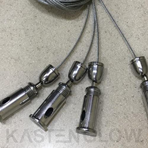Image of KATENGLOW Lights 1M Steel Hanging Clutch Wire and Screws Suspension hanging mounting wire kit rope Lamp Adjust for Ceiling Led Lights Panel Wire Accessories, Set of 1 (4pcs.) (Pack of 1)