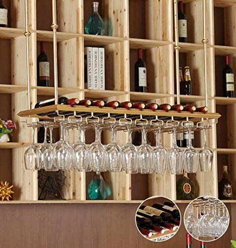 Étagère de bar suspendue au plafond pour verres et bouteilles de vin - 6