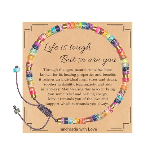 TAGOMEI Inspirational Gifts Bracelets for Women Healing Natural Stone Bracelets