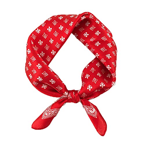 Châle à cravate carrée femme et homme : Bandana en soie de 53X53cm polyvalent