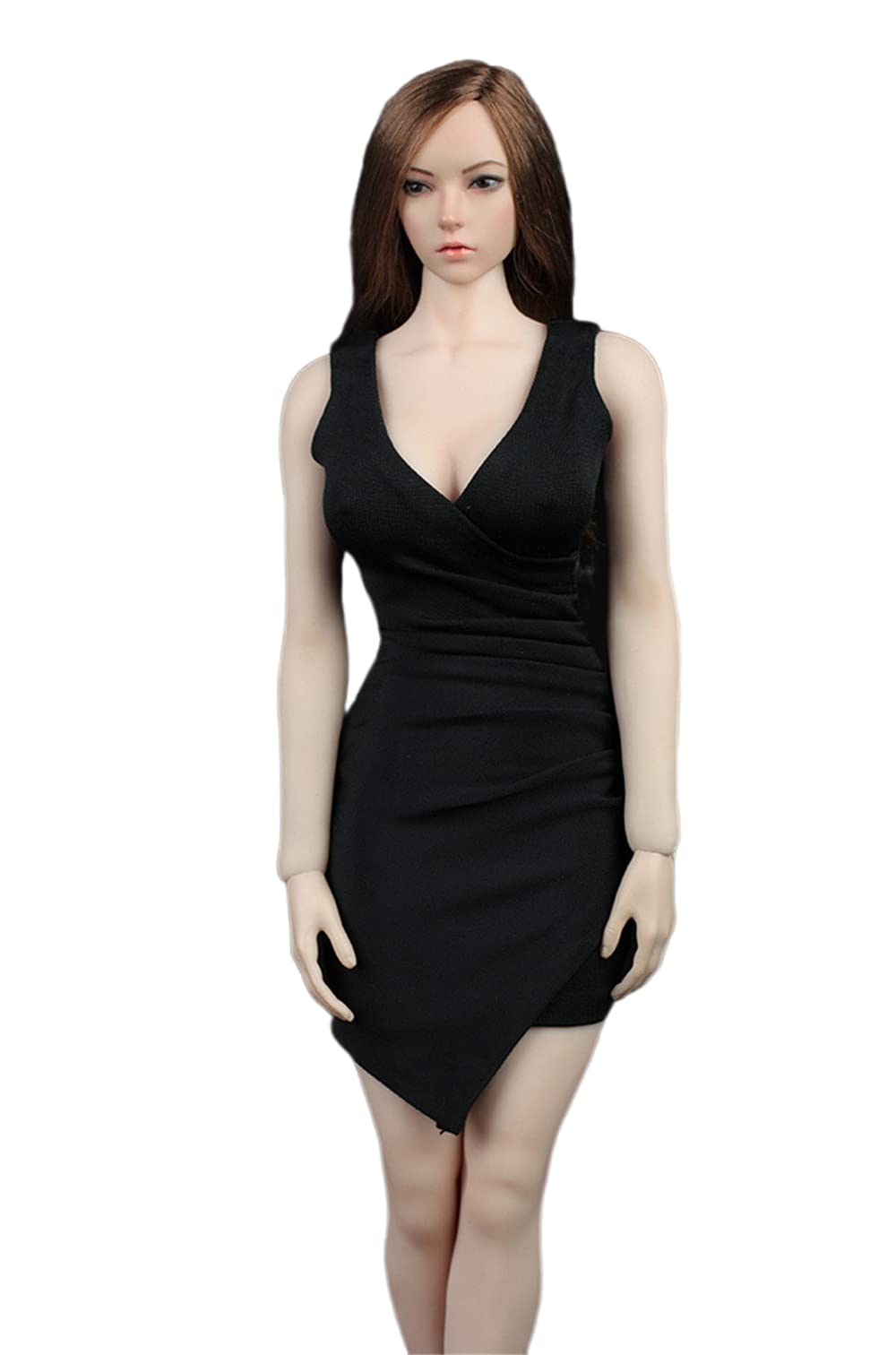 Vêtements pour femmes à échelle 1/6 costume de figurine 30.5 cm robe jupe longue noire