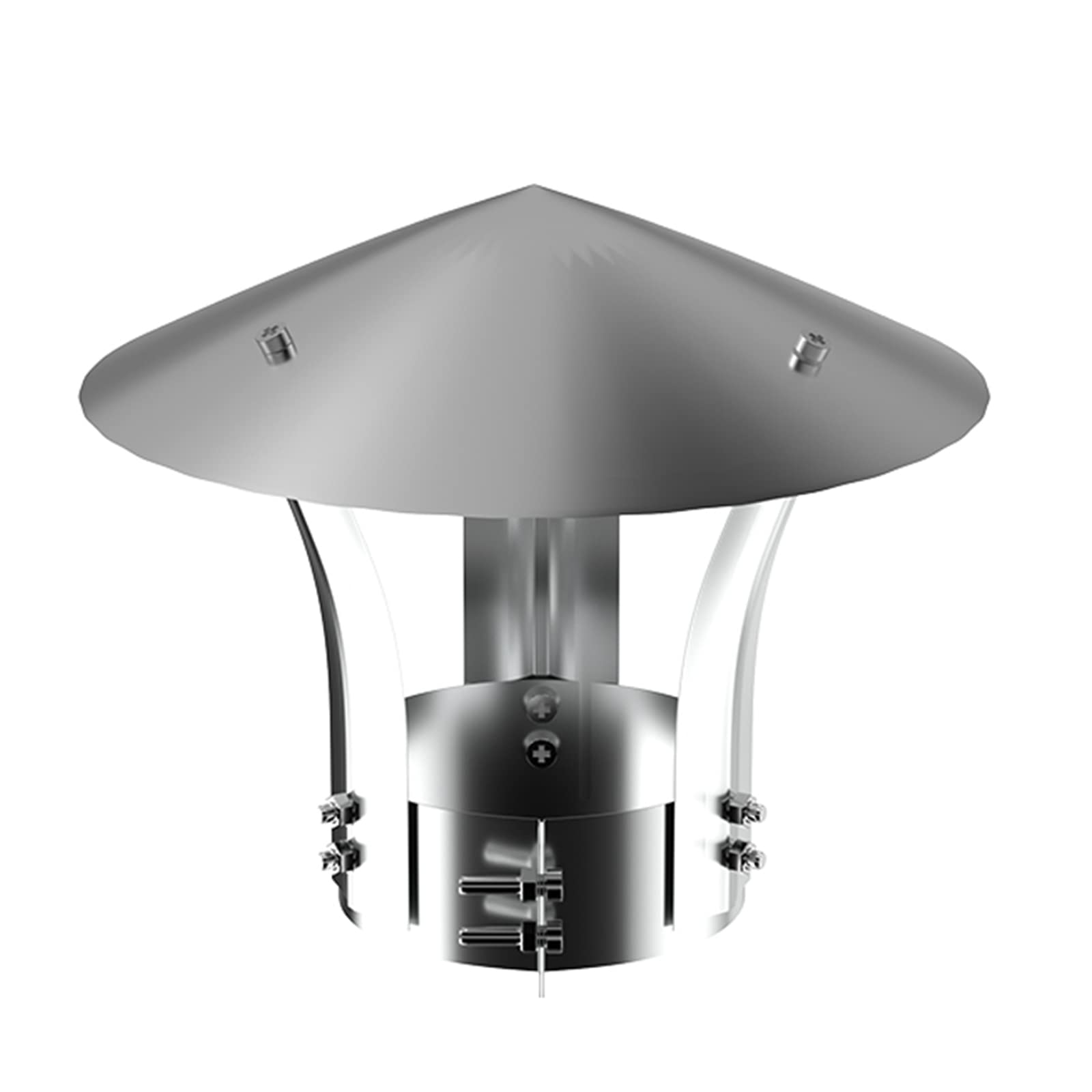 GTHTUHFD Chimney Flue Cowl Stainless Steel Pipe Rain Cover Protector Cap Ending Rain And Snow Cover Pot, Flue Protector For Roof Chimney End,19Cm,14cm