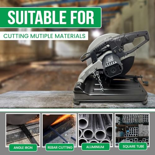 Image of AEGON ACM14 Cut Off Machine /Chop Saw 14-inch, 2400W, 3800 Rpm with Locking Chain & Variable Speed Control For Cutting Metal, Steel Pipe, TMT, Rebars, PVC Channels and Angles Metal Cutter