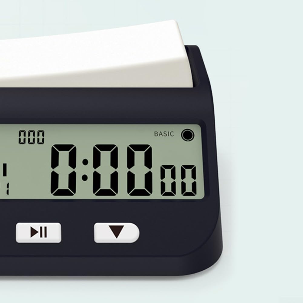 Timer digitale a scacchi, orologio a scacchi, timer con grande pulsante altalena, cronometro per gioco da tavolo