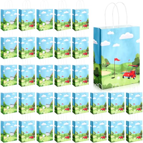 Sacs cadeaux de fête de golf en papier pour fournitures anniversaire