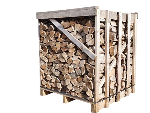 1 Box Brennholz 1 RM Box Buchenbrennholz 33cm trocken Kaminholz Feuerholz Scheitholz Buche Feuerschale Lagerfeuer Pizzaofen | Boxenmaß ca.106x100x104cm | 1 Box | Energie Kienbacher (1)