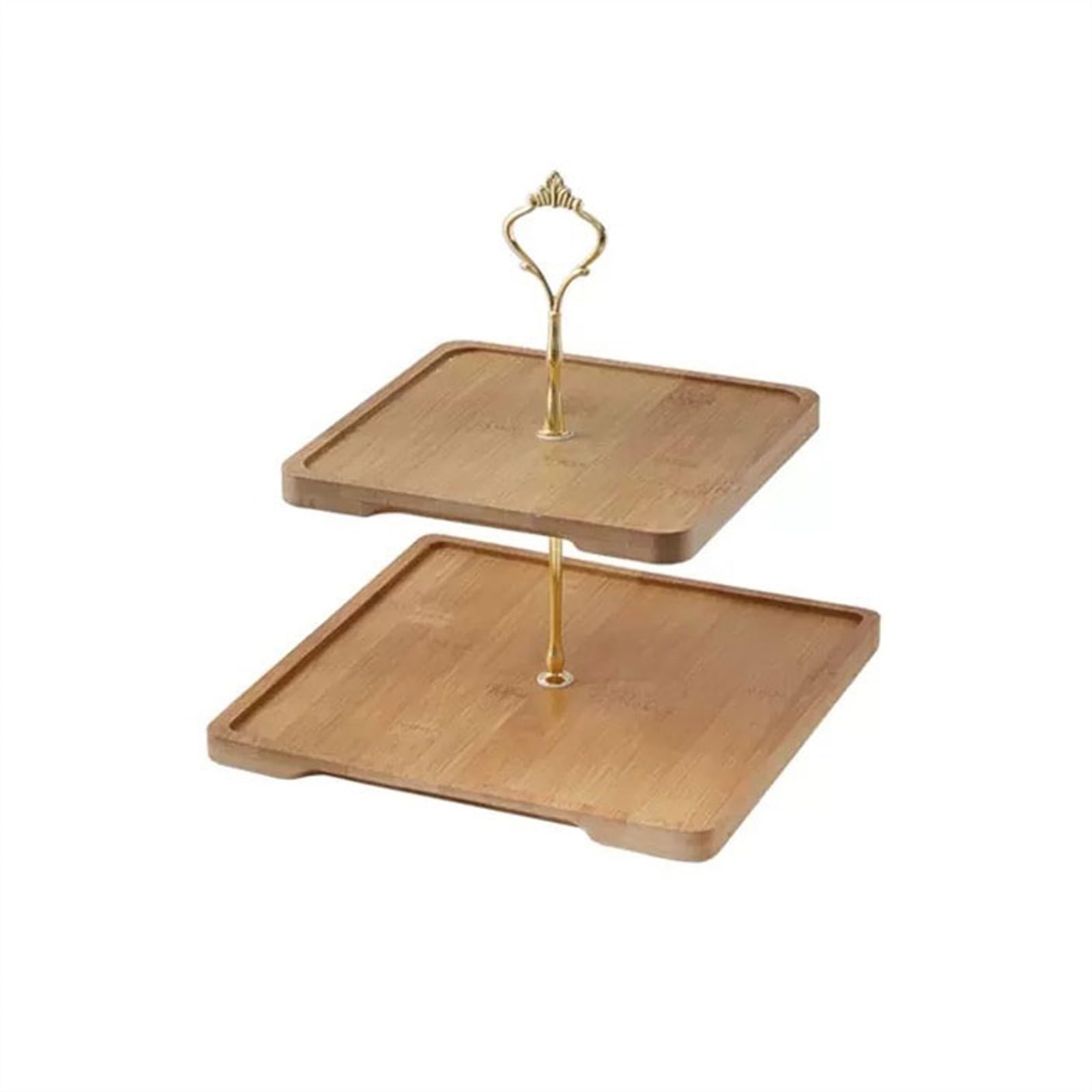 Alzata per Torta Multistrato in Legno Personalizzata per tè pomeridiano ed espositore Dim Sum - Decorazione Perfetta per la Festa di Nozze e portatorte da Tavolo (Due Strati)