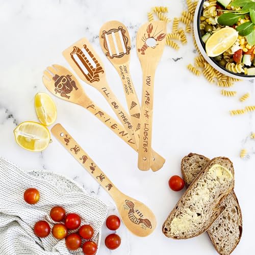 5pcscarvedbamboowoodcookingspoonsforgiftfunnyburnedfriendswoodenspoonsspatulacookwaresetkitchenutensilsdecorfriendsmerchandiseforfriendfamilybirthdayhousewarminggift  Urban Country Home Decor 5pcs carved bamboo wood cooking spoons for gift funny burned friends wooden spoons spatula cookware set kitchen utensils decor friends merchandise for friend family birthday housewarming gift  urban country home decor