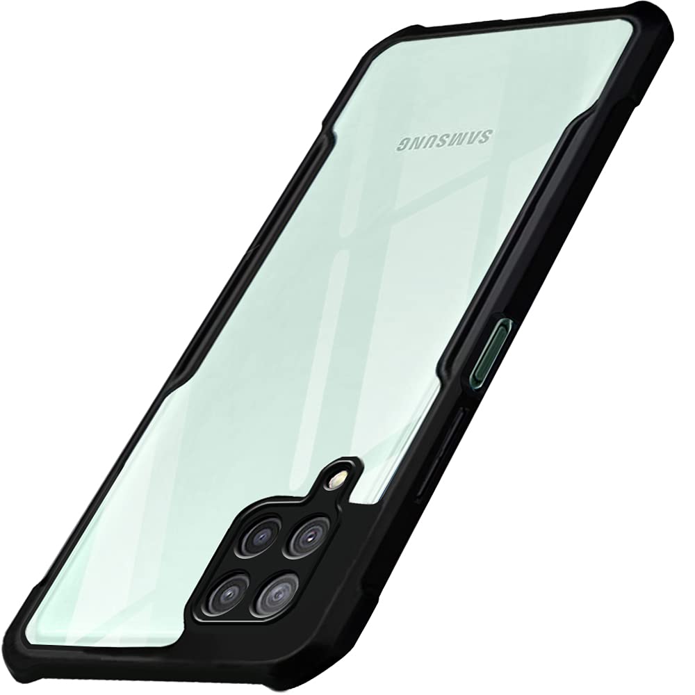 TheGiftKart Shockproof Crystal Clear Protective TPU, PC Back Cover with 360 Degree Protection for Samsung Galaxy A22 4G (Black Bumper) (B0983W17NB) Amazon Price History, Amazon Price Tracker