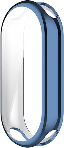 Miniatura 7 de FitTurn Funda protectora de pantalla para Xiaomi Smart Band 8 Watch TPU Slim Case Cover marco de color de metal chapado cobertura completa 3D