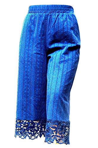 VERONA COUTURE/PASION Women's Plus Size Stretch Premium Navy Blue Denim Jeans Capri High Waist