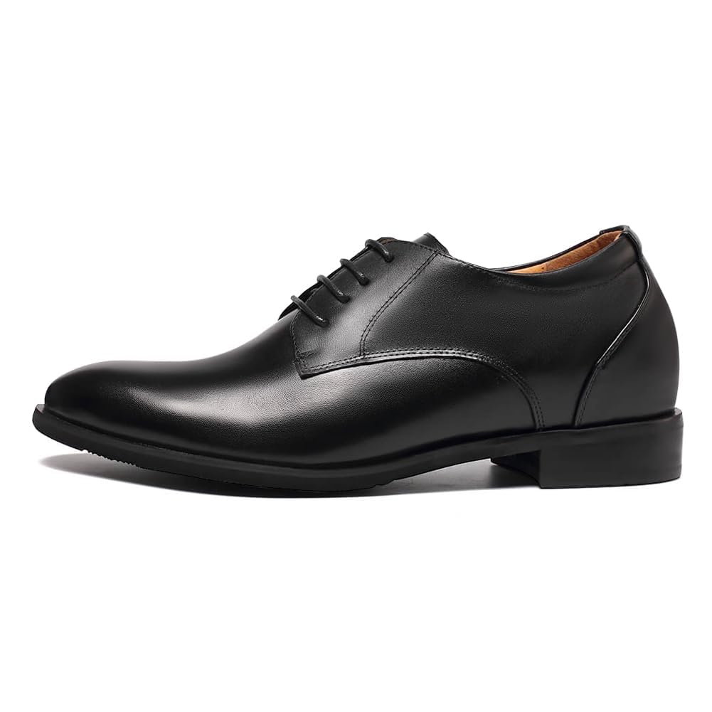 CHAMARIPA Buty windowe Oxford z prawdziwej skóry, czarne, 40 EU