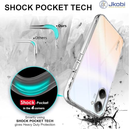 Image of Jkobi Silicone Back Cover Case for Realme 10 (Clear Shockproof Case with Camera Protection | Soft and Flexible | Transparent)