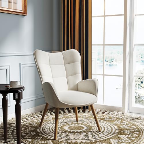 Homy Casa Vintage Style Chaise Lounge, Distressed Leather Pattern, Living Room Furniture with Durable Metal Legs, Ideal for Modern Homes and Apartments (Beige)