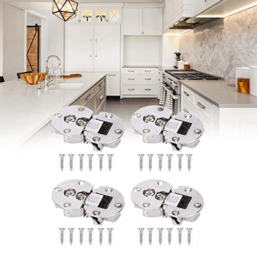 4Pcs 90 Degree Adjustable Flap Lid Concealed Hinge, Furniture Fittings Cupboard Wardrobe Hinges for Furniture Gate Cabinet Door - Image 3