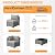 MOCHITO 7 Pieces Outdoor Patio Furniture Sets, All-Weather Sectional Sofa Grey PE Rattan Wicker Conversation Set with Glass Table and Washable Grey Cushions for Backyard,Sunroom,Garden,Porch