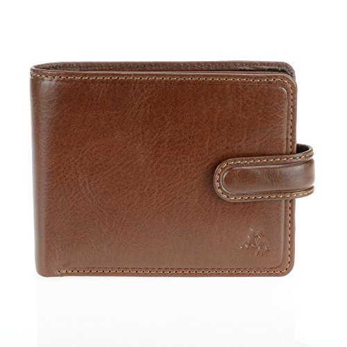 Visconti Tuscany 48 Secure RFID Blocking Genuine Leather ID Wallet (Tan)3