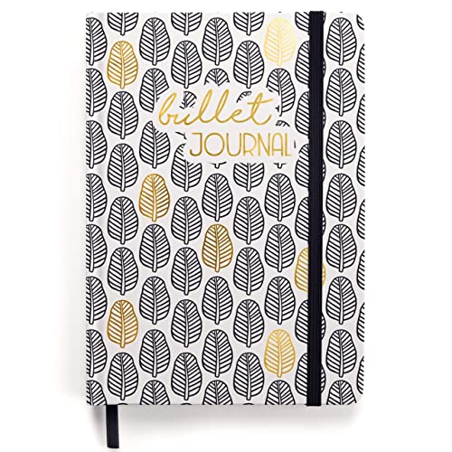 Premium Bullet Journal Starter Set - (Black White) - A5 dotted notebook