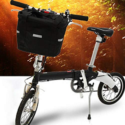Bike Folding Bicycle Basket Small Pet Dog Carrier Front Handlebar Basket Bag #TOP26