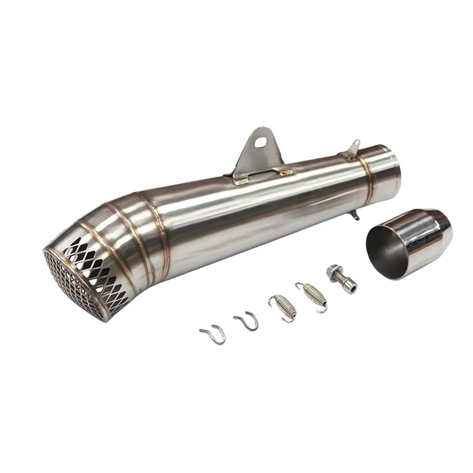silencioso escape moto Para R6 K6 Para K8 Para K9 Silenciador escape | Para R1 para R6 tubo de escape motocicleta Scooter escape 51mm silenciador de escape Universal(Titanio)