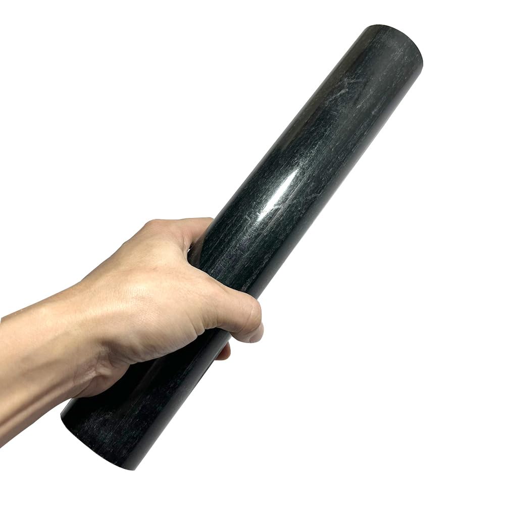 1 Pack Round Acetal Copolymer Rods - 2 -Inch Diameter and 12-Inch Length Opaque Black Acetal Copolymer Rods （POM-C） Perfect for Non-Marring