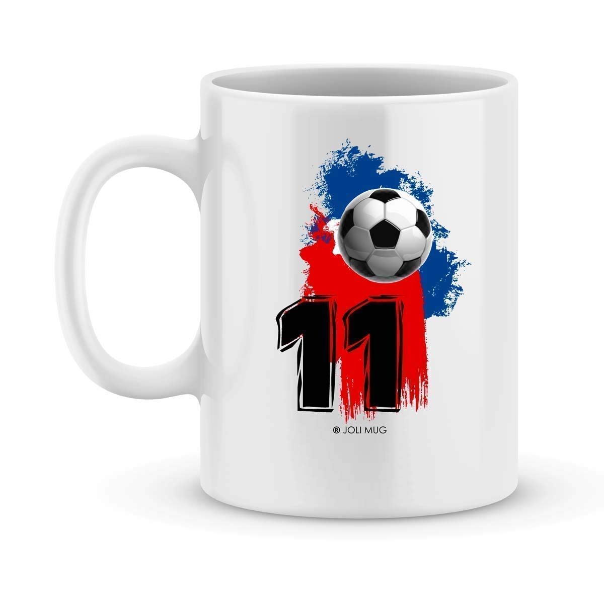 Mug de foot PSG à personnaliser avec votre prénom - Cadeau foot ligue1 Paris Saint Germain - Cadeau personnalisé fête des pères, anniversaire, Noël