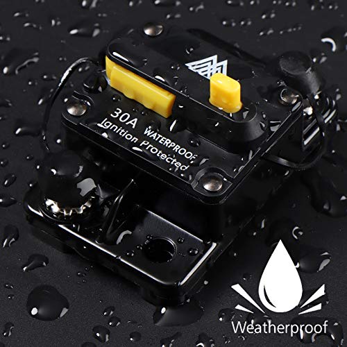 30 Amp Circuit Breaker With Manual Reset Car Marine Trolling Motors Boat Rv Atv 12V-48Vdc Waterproof Audio System Fuse #TOP4