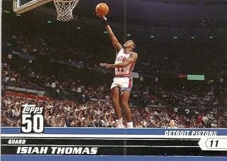2007-08 (2008) Topps 50th Anniversary Limited Edition # 18 Isiah Thomas / Detroit Pistons / NBA Basketball Trading Cards in a Protective Screw Down Display Case