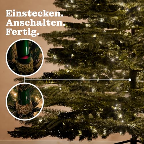 Künstlicher Weihnachtsbaum mit Beleuchtung | 180 cm | 400 LED | Weihnachtsbaum künstlich wie echt… – Ansicht 2