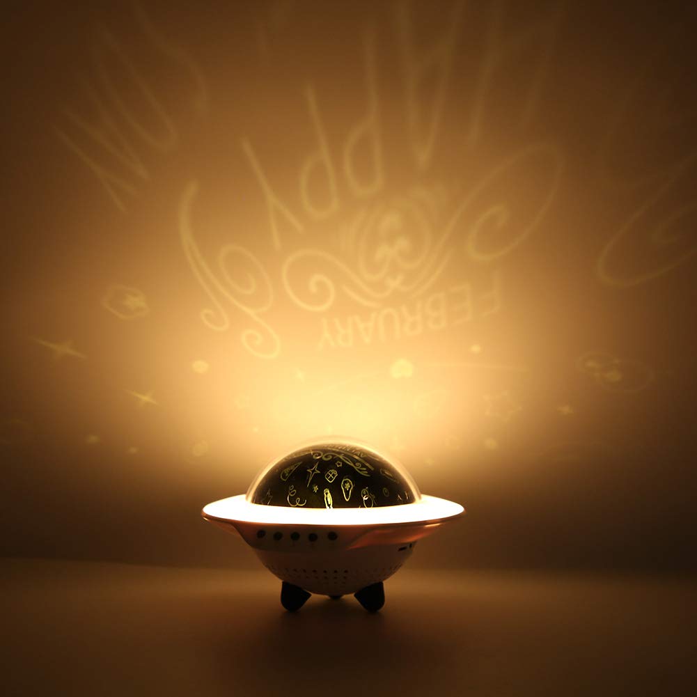 Projecteur rotatif de ciel étoilé, haut-parleur musical Bluetooth, veilleuse pour chambre de bébé, télécommande