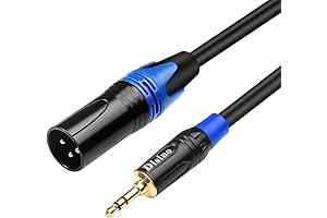 Disino XLR to 3.5mm Cable, 3.3 Ft