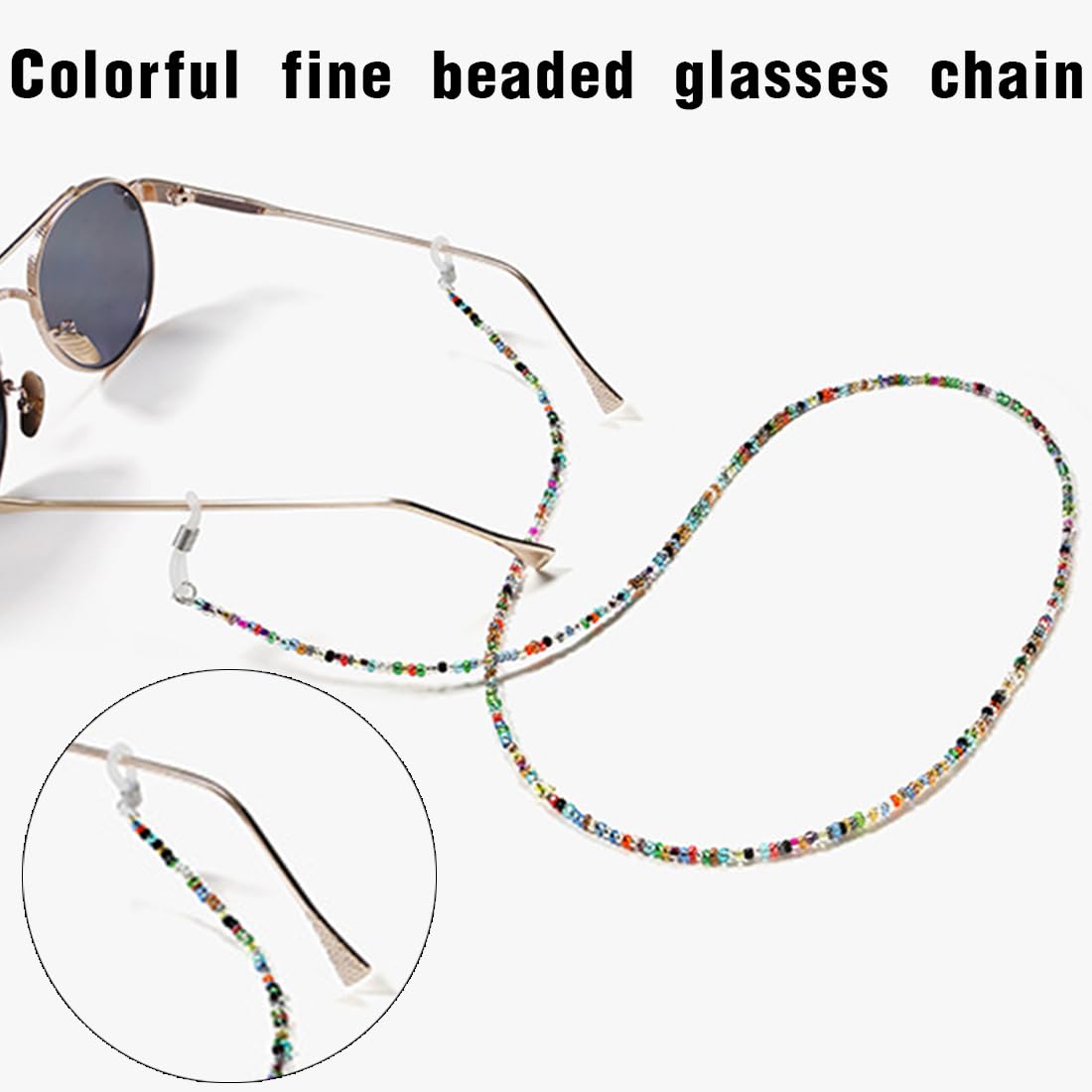 Lacci Per Occhiali Antiscivolo - 12 Pezzi, Nylon, Regolabili, 63 Cm, Nero, Unisex - Foto 3