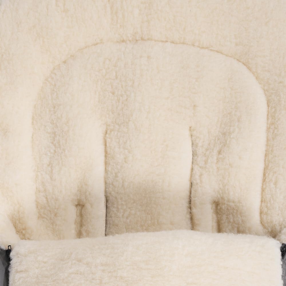 my junior ThermoWool 2in1 Fußsack 100% Schurwolle reflektierend wasserabweisend Naptime Latte