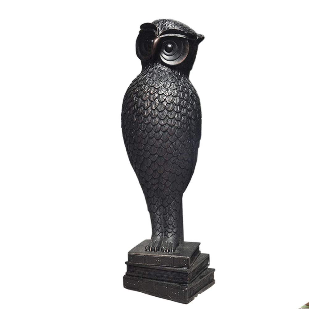 Statue de Hibou Noir : le cadeau nouveauté idéal pour les amateurs d'oiseaux