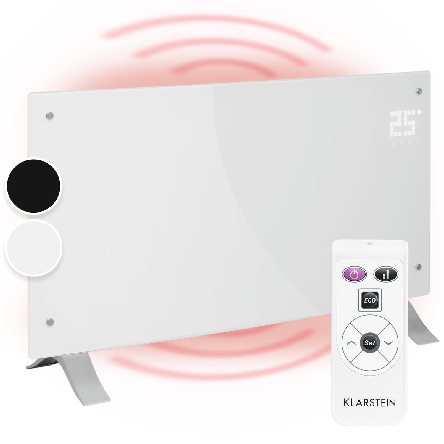 Klarstein Energy Efficient Electric Heaters for Home, 2000W Free Standing  Low Energy Convector Heater w/Thermostat, Aluminium Feet Portable Indoor  Silent Storage Heater Wall Mounted Panel Heater : Amazon.co.uk: DIY u0026 Tools