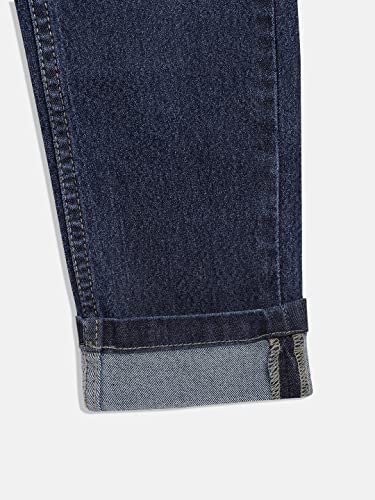 Image of Urbano Juniors Boy's Blue Slim Fit Washed Denim Jeans Stretch