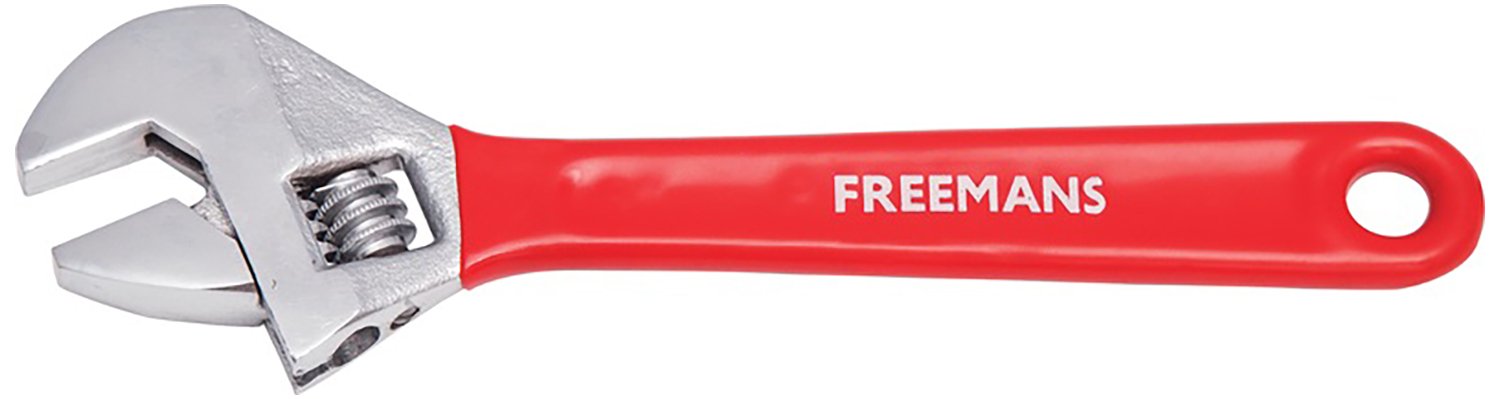 FREEMANS Chrome Plated 12-Inch Adjustable Wrench with Sleeve