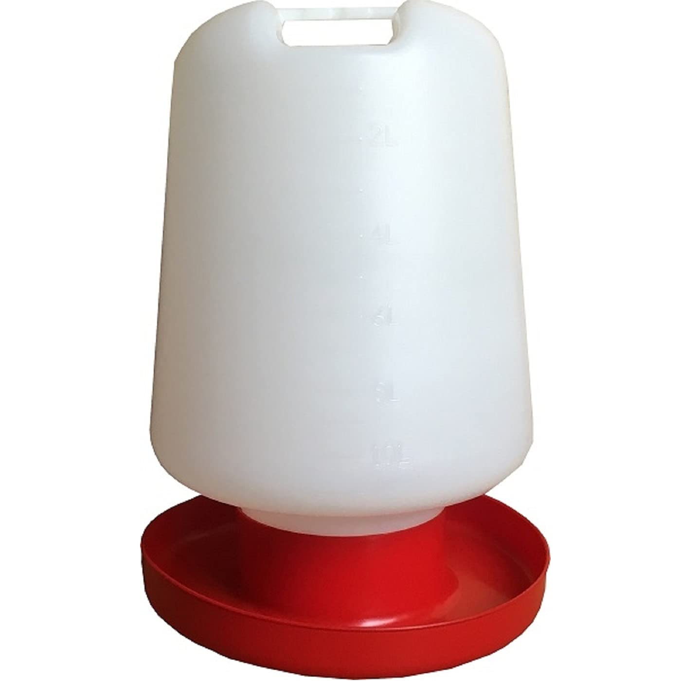 Acan Bebedero de plástico para Aves de Corral, gallinas y Otros pájaros con asa 13 litros