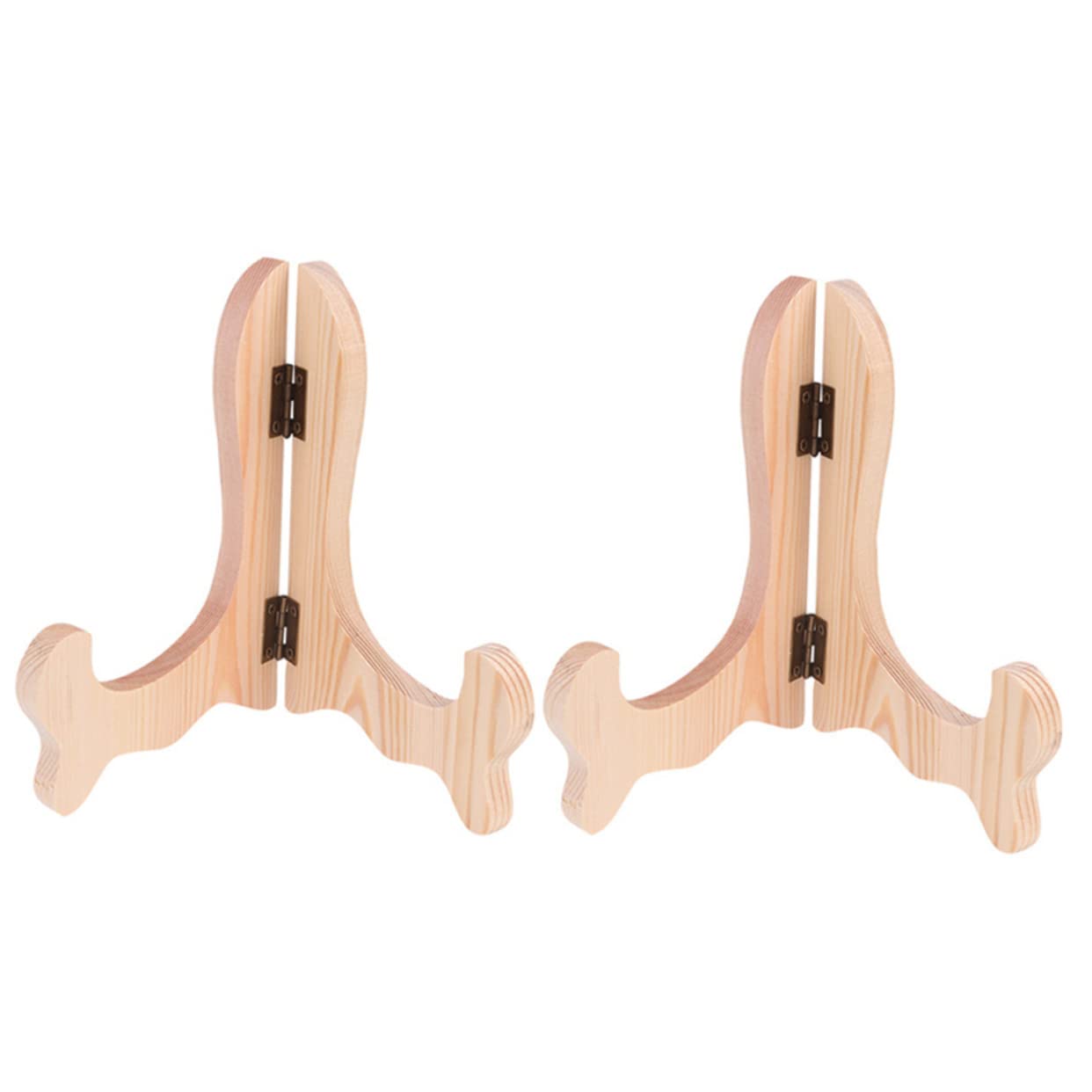 Alipis 2Pcs Plate Display Stand Easel Rack for Framed Pictures and Collectibles Desktop Holder for Home Office Trade Show Smooth Surface Design